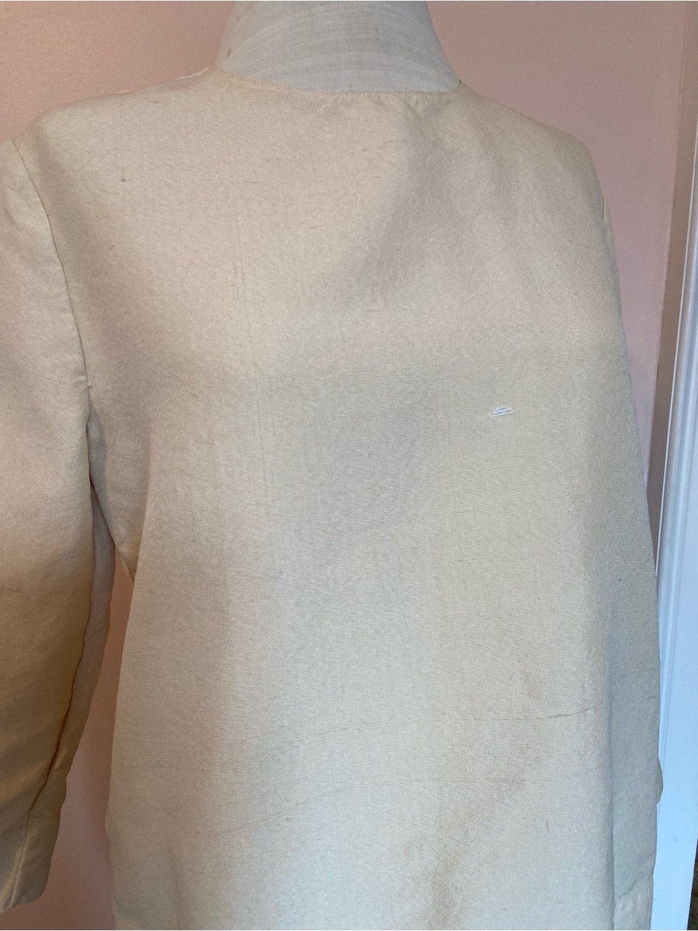 Marni Raw Silk structured Cream Classic Top